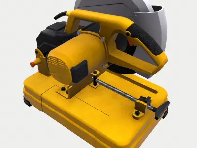 Electric Chop-Saw Machine Low Poly Low-poly 3D model