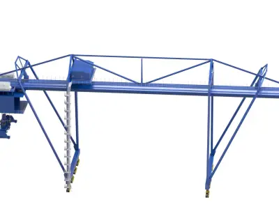 Container RTG Gantry Cargo Crane 3D model