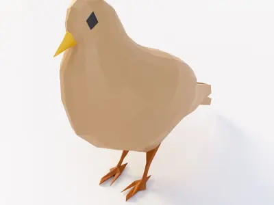 Pigeon bird 3d model Free low-poly 3D model