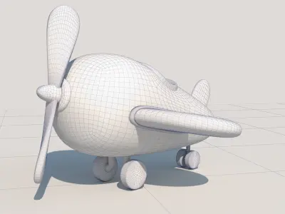 cartoon Airplane Free 3D model purchase
