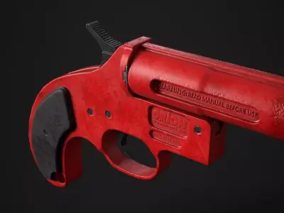 flare gun  Low-poly 3D model