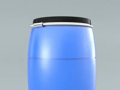 laos Game Plastic Barrel Low-poly 3D model