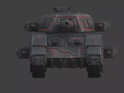 Gothic Occult Siege Tank 3D Model Low-poly 3D model