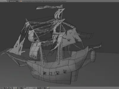 Ghost Ship Free low-poly 3D model