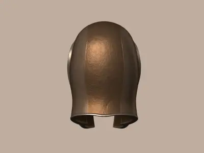 Bronze Rust Medieval Helmet - Character Design Low-poly 3D model