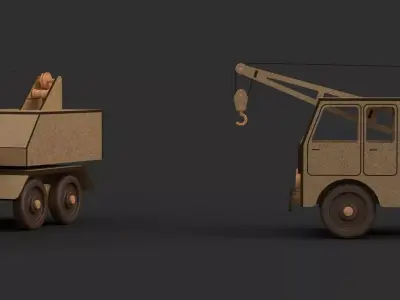 Toy truck Crane model 3D print model