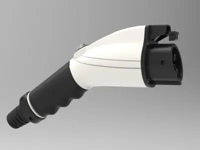 EV charger type 1 plug SAE J1772 3D model