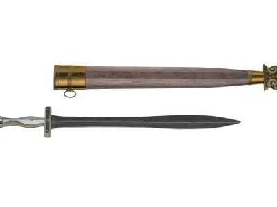 Xiphos Sword Low-poly 3D model purchase