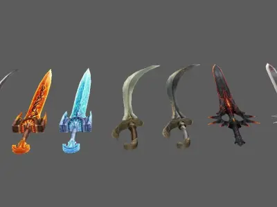 weapon sword Low-poly 3D model