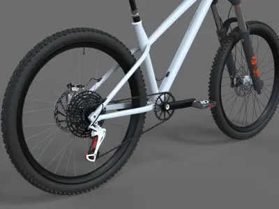 Mountain Bike 3d model Bicycle trail 3D model