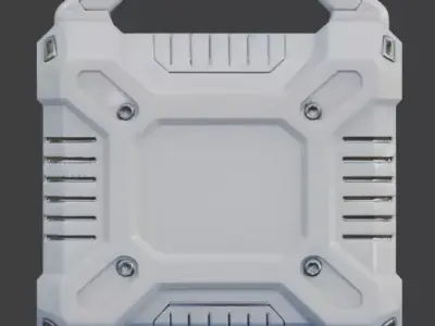 Futuristic Sci-Fi Portable Energy Generator 3D Model Low-poly 3D model