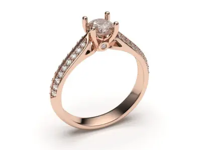 solitaire with ring sizes  8 part S39 3D print model