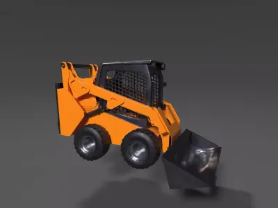 Mini Dozer Low-poly 3D model