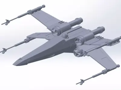 X-Wing 65 star wars 3D print model