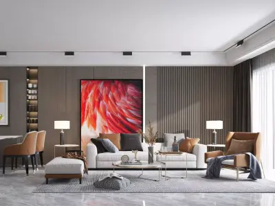 Home villa Modern Guest Restaurant 3D model