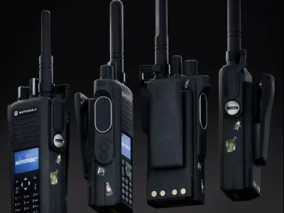 Motorola MOTOTRBO DP4800e Low-poly 3D model