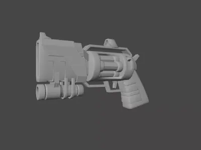 Low Poly Sci-Fi Energy Pistol 3D model