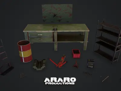 GarageTools And Free SBSAR Low-poly 3D model