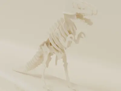 Wooden Trophy tyrannosaurus rex 3D model