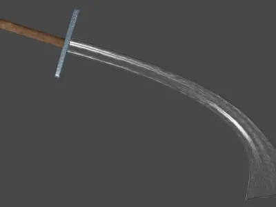 Khora sword with Grossmesser handle Low-poly 3D model