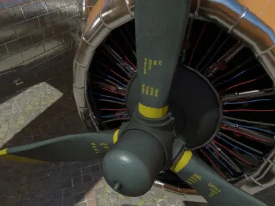 buoing B 17 Low-poly 3D model
