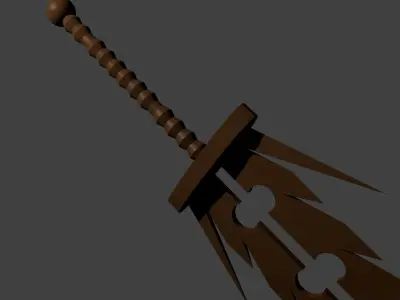 Monster Sword quad blade 3D model
