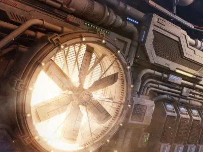 Sci-Fi Architecture Panels Kit Vol 04-PBR 3D model
