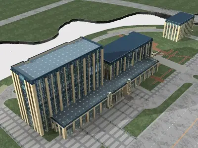 Hotel Building 3D model 69