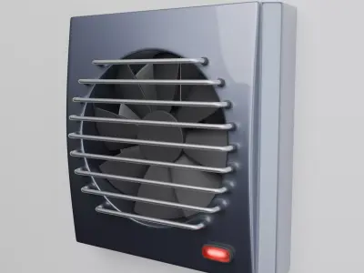 Stylized Box Fan Low-poly 3D model