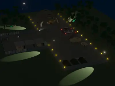 Military Base Low Poly Low-poly 3D model