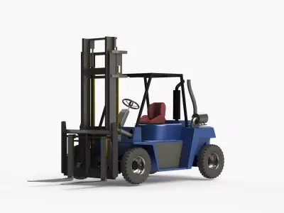 Forklift 3D model  Low-poly 3D model