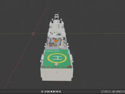 ORUC REIS SEISMIC RESEARCH VESSEL 3D model