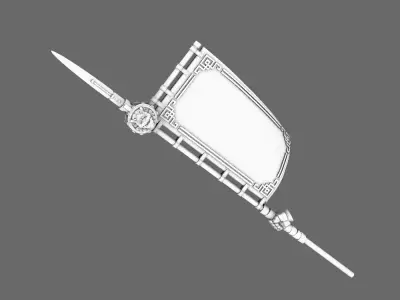 Cyber Samurai Sashimono Battle Flag RIGHT 3D print model