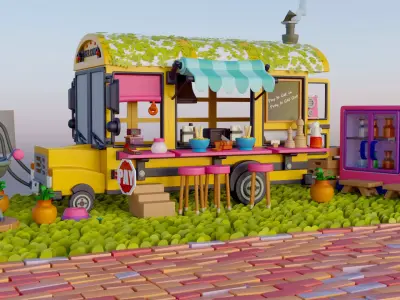 Food Bus 3D model