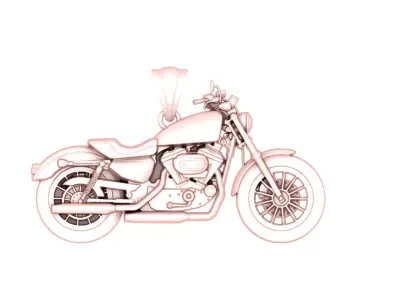motorbike jewelry 3D print model