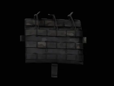 AVS Detachable Flap M4 Flat Low-poly 3D model