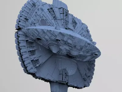 Art Deco Sci-Fi Mothership 3 3D model