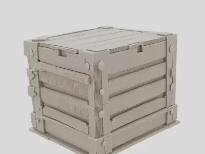 Fantasy Wooden Siege Ammunition Crate for 3D print 3D model