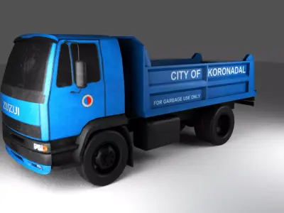 Mini Dump Truck 3D Model  Construction Vehicle Low-poly 3D model