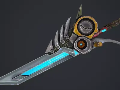 Fantasy Sword 8 3D Model Low-poly 3D model