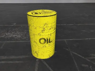 Barrel 200L Free low-poly 3D model