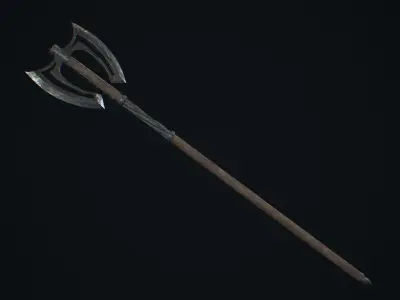 Medieval Weapon War Axe -PBR- Game Ready Low-poly 3D model