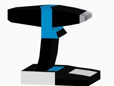 Drill barcode scanner Free 3D model