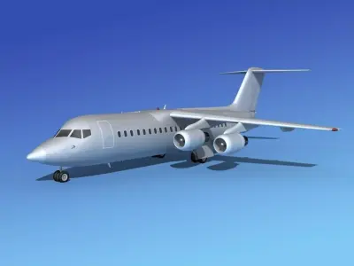 BAe 146-300 Bare Metal 3D model