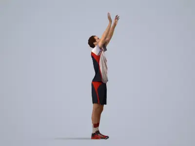 00560Jason004 - Adult Caucasian man exercising in athletic wear 3D model