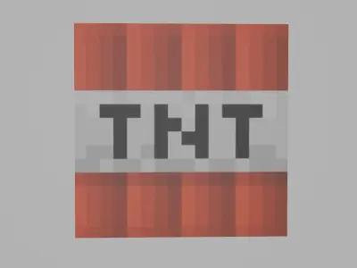 Minecraft TNT Low-poly 3D model