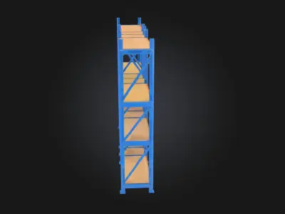 Warehouse Shelving Unit  Organized Strength for Industrial  Free 3D model