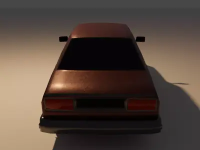 Low poly lada sedan rus Free low-poly 3D model