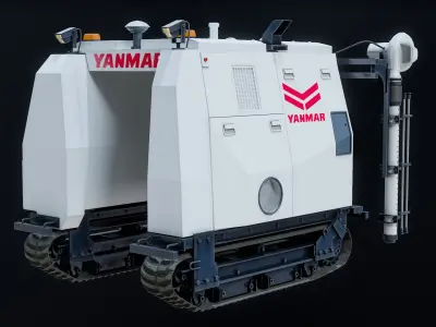 Spraying Agricultural Robot Yanmar PBR 3D model