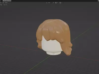 Custom3Dprint Minifigure Accessory - Minifigure Hair S3 - 03 3D print model